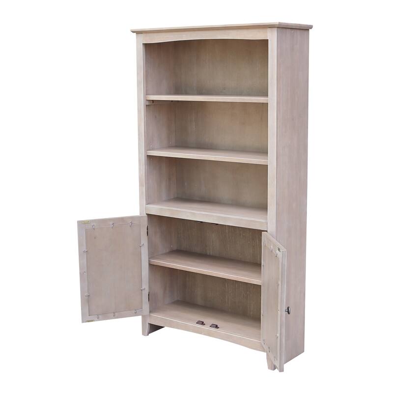 Solid Wood 60" Shaker Bookcase