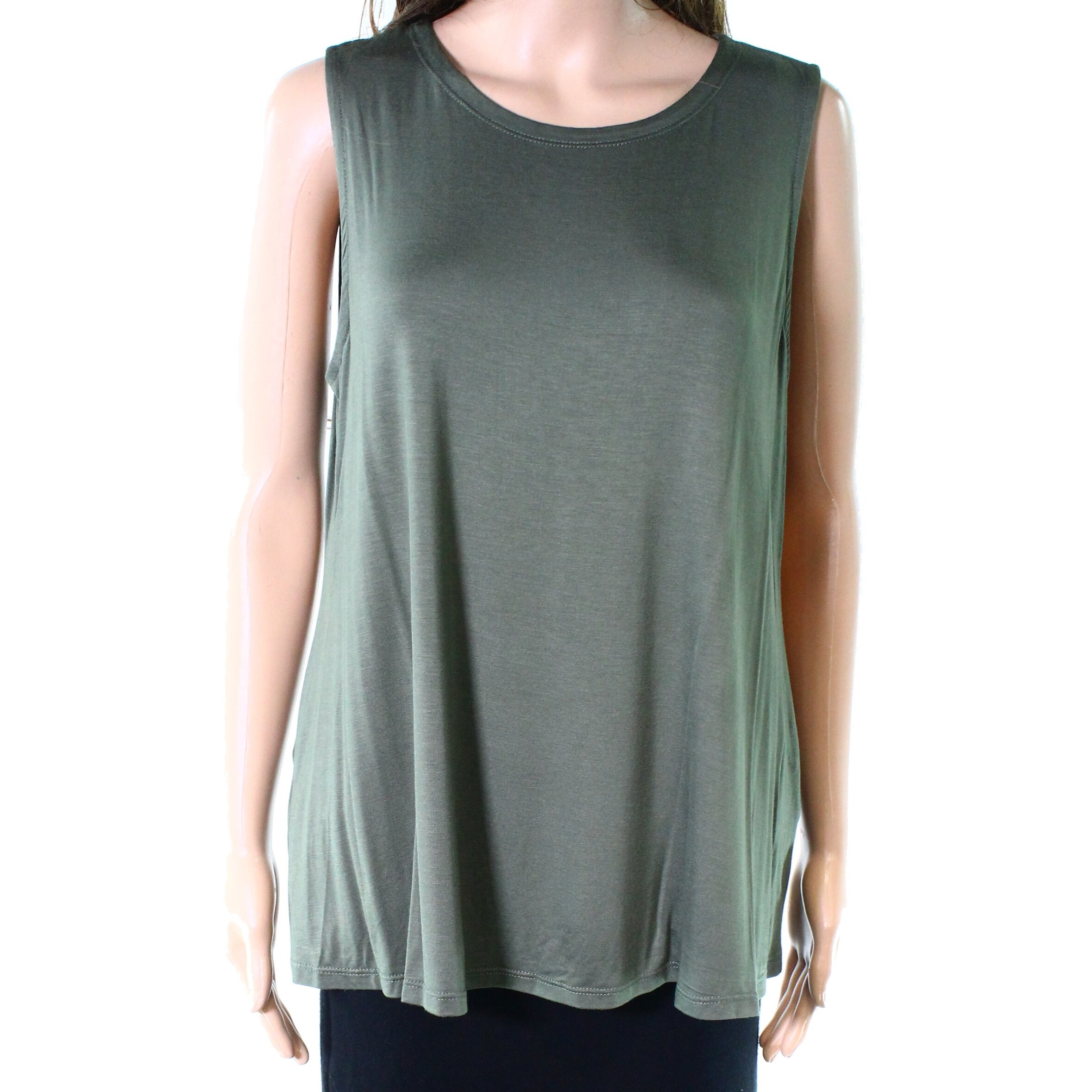 Shop Cupio Olive Womens Scoop Neck Sleeveless Tank Top 28