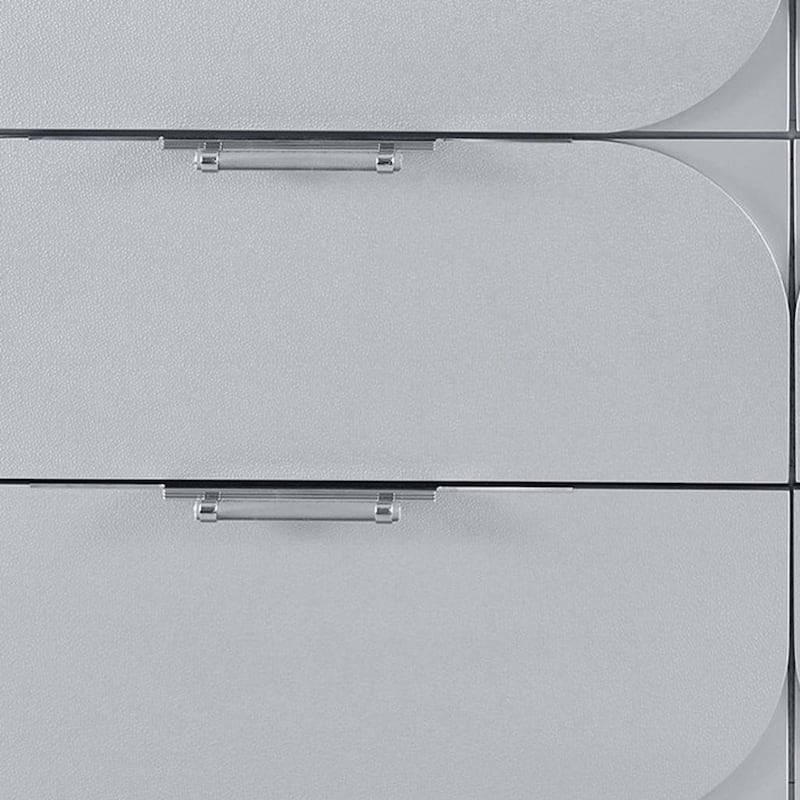 HomeRoots 63" Silver Wood Six Drawer Double Dresser