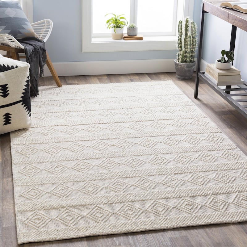 Livabliss Hygge Handmade Modern Rustic Area Rug - Ivory - 3' x 5'