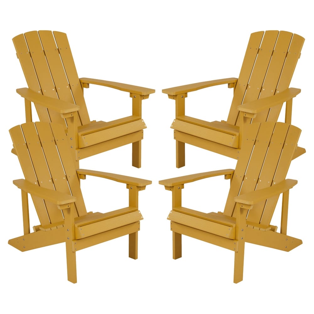 All-weather Poly Resin Wood Outdoor Adirondack Chair (Set of 4)