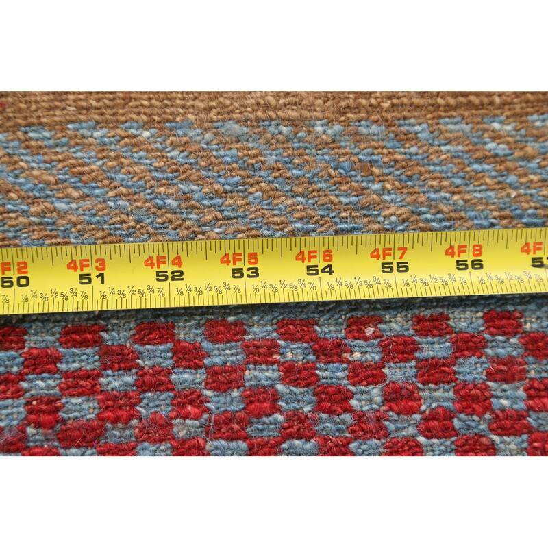 Striped Oriental Gabbeh Kashkoli Runner Rug Hand-knotted Wool Carpet - 2'8" x 11'11"