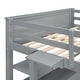 preview thumbnail 49 of 50, Elegant Design Loft Bed with Shelves, Drawers and Desk, Health and Comfort, Full Size