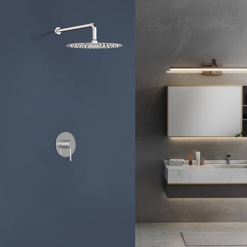 Topcraft 10-Inch Wall Mounted Round Shower System with Rough-in Valve - 10*10