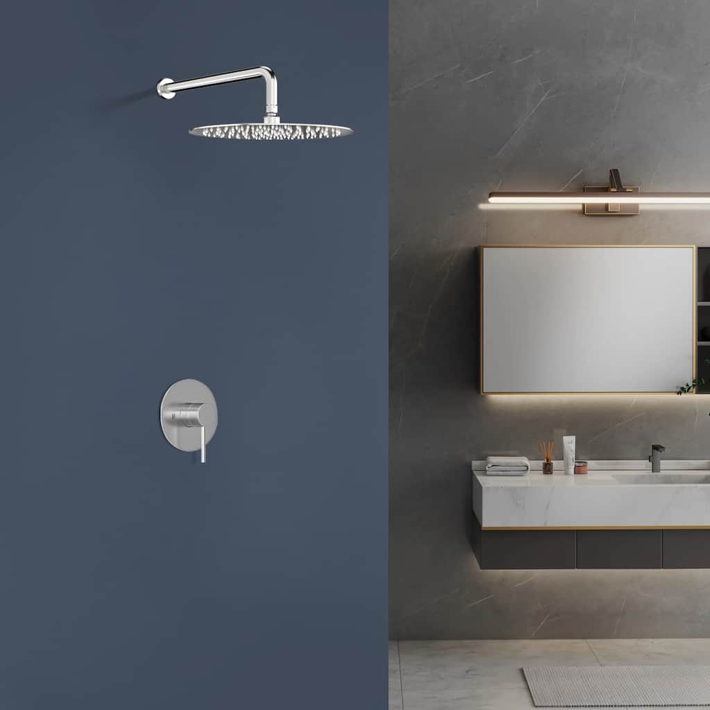 Topcraft 10-Inch Wall Mounted Round Shower System with Rough-in Valve - 10*10