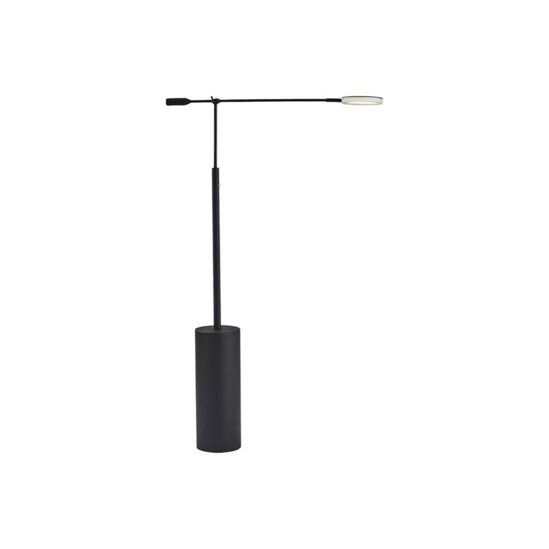Three Color Adjustable Floor Lamp Black Metal Saucer LED