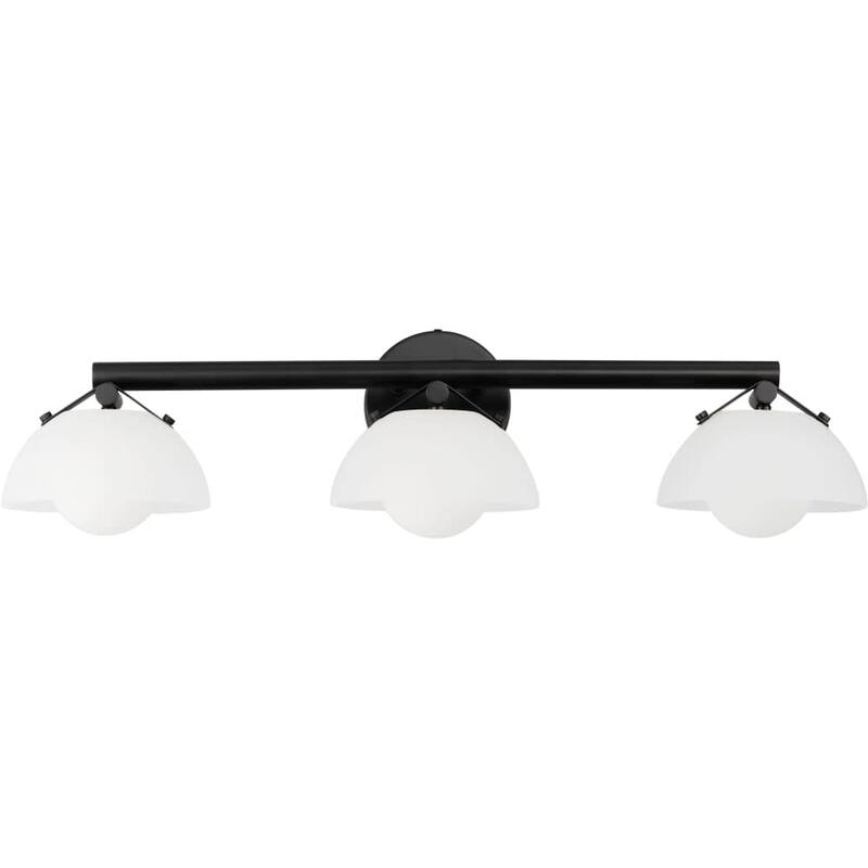 Studio M SM31003FT Domain 3 Light 29" Wide LED Vanity Light with Glass - Black