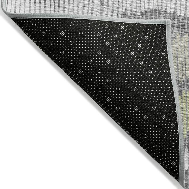 Machine Washable Indoor/ Outdoor Chantille Stripe Abstract Rug