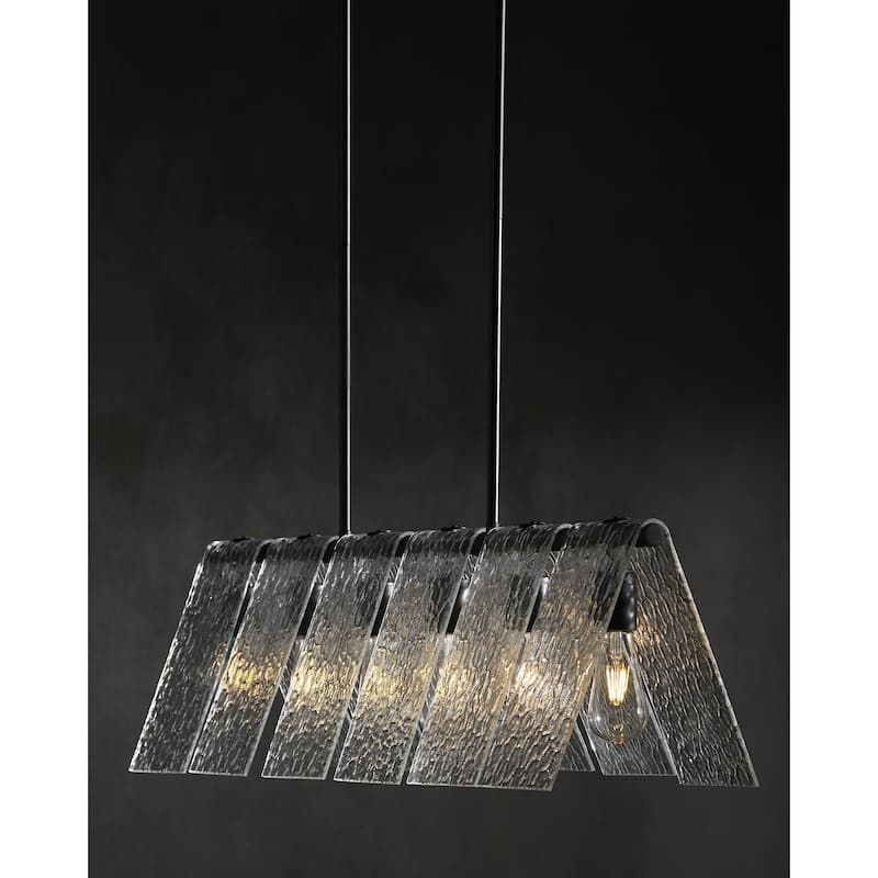 Livabliss Vitracis Modern Chandelier - 38"L x 10"W x 13"H