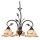 preview thumbnail 7 of 5, Vine 3 Light Black Rustic Chandelier - 22-in W x 17.5-in H x 22-in D