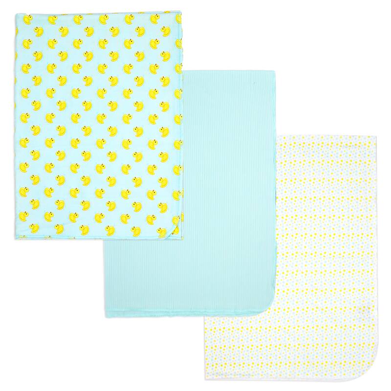 Baby Boys and Baby Girls 3 Piece Knit Swaddle Blankets