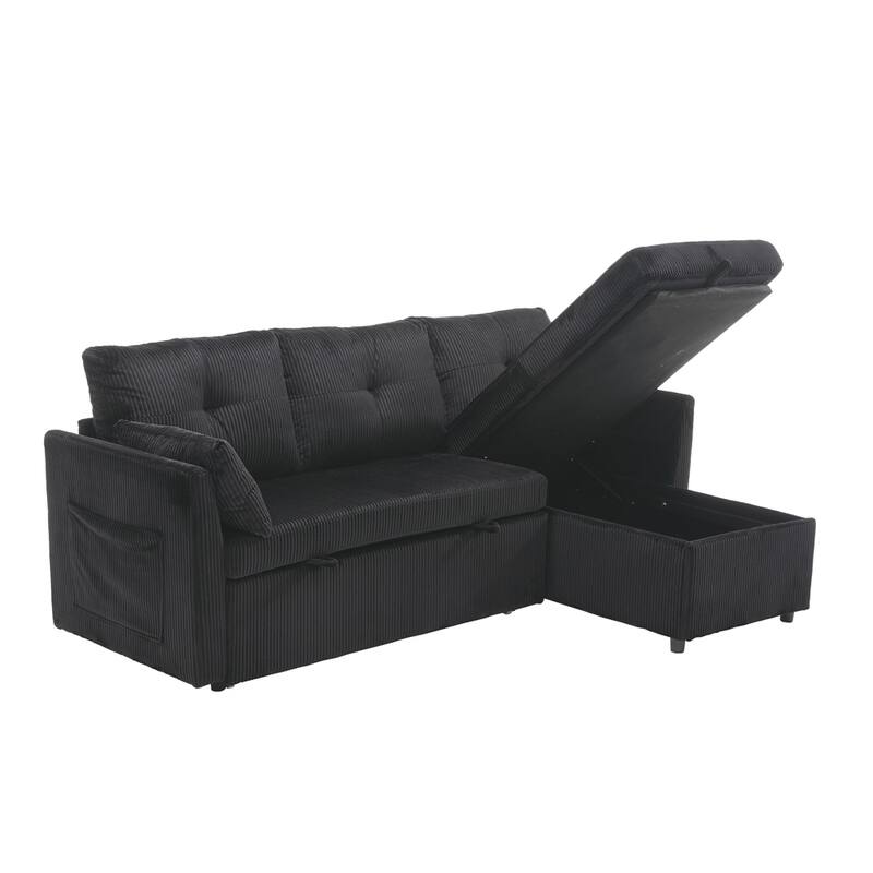 L Shaped Modular Sectional Sofa w/ Reversible Chaise and Storage Seat