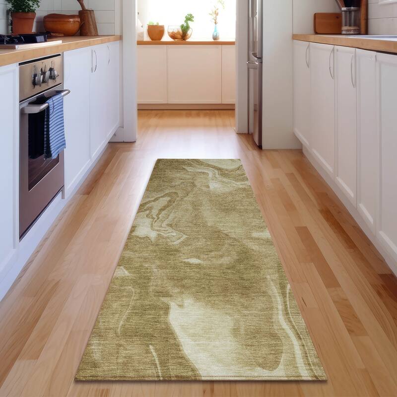 Premium Washable Super Soft Abstract Mayfield Rug - Brown - 2' 3" x 7' 6" - Runner