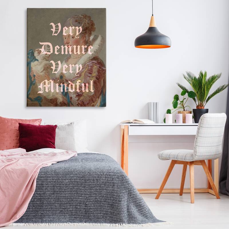 Stupell Demure & Mindful Classic Canvas Wall Art Design By Lil' Rue