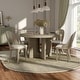 preview thumbnail 1 of 29, Furniture of America Piez Modern 5-Piece Solid Wood Round Dining Set White Oak