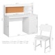 preview thumbnail 7 of 5, COSTARS Kids Study Desk and Chair Sets with Hutch and Storage Cabinet