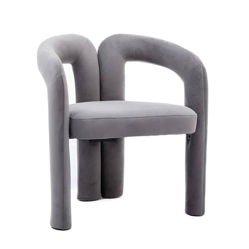Set of 2 Contemporary Velvet Fabric Upholstered Accent Armchair