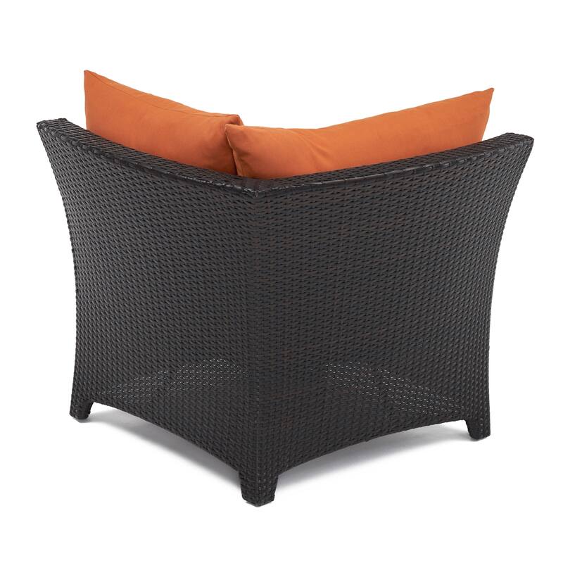Deco 6 Piece Sunbrella Outdoor Patio Sectional & Table Set