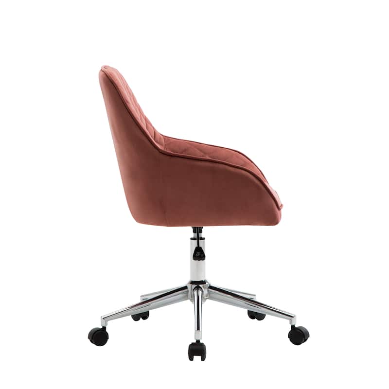 Porthos Home Vinita Height Adjustable Swivel Office Chair, Velvet Upholstery