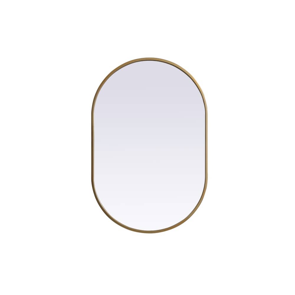 Indigo Home Metal Frame Oval Mirror 20x30 Inch