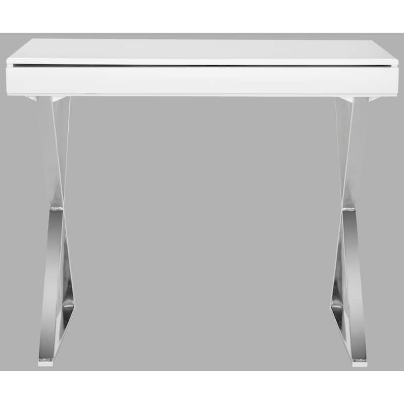 SAFAVIEH Marceline Modern Glam White/ Chrome Desk