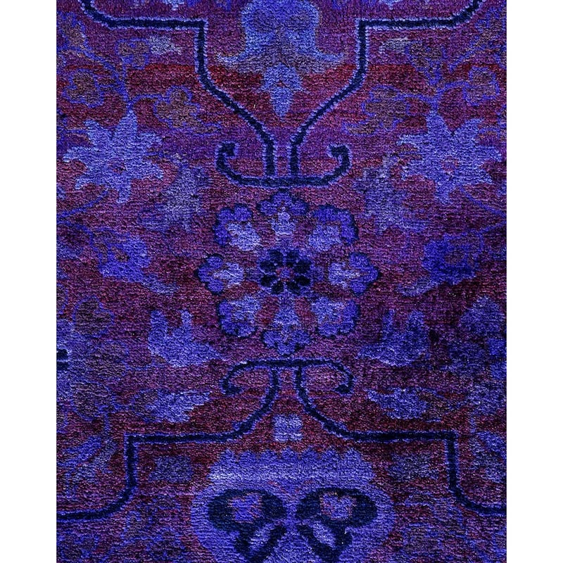Overton Handknotted Wool Vintage Inspired Contemporary Overdyed Orange Area Rug - 13' 8" x 9' 2"