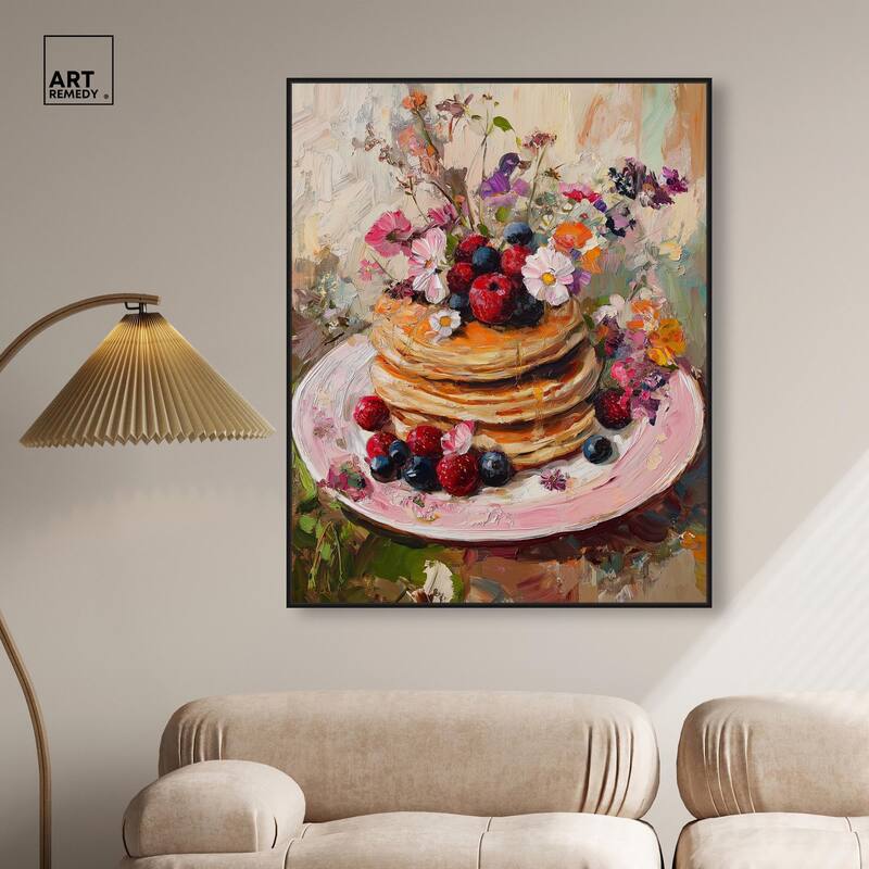 Raspberry Pancakes II Canvas by Art Remedy