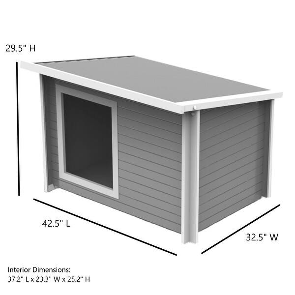 dimension image slide 3 of 2, ECOFLEX® Rustic Lodge Dog House -X-Large
