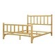 preview thumbnail 8 of 16, Farmhouse Log Bed Frame - Queen Size Rustic Pine Wood Construction