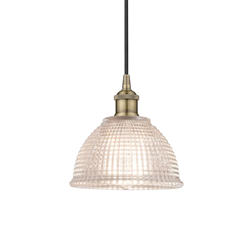 Innovations Lighting 616-1P-9-8 Arietta Pendant Arietta 8" Wide Mini - Antique Brass / Clear
