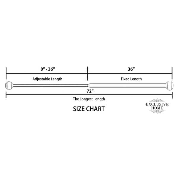 dimension image slide 0 of 2, ATI Home Vine 1" Adjustable Curtain Rod and Finial Set