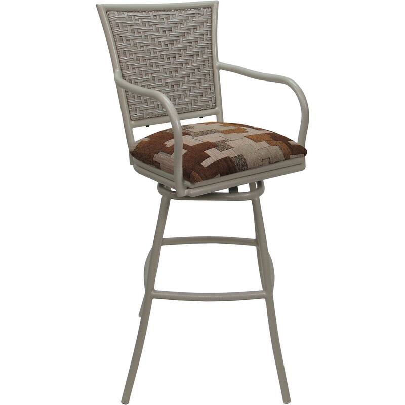 Set of 3 Outdoor Indoor Bar Stool Counter, Extra Tall - Erin with Arms