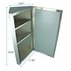 preview thumbnail 12 of 10, Corner Medicine Cabinet Infinity Stainless Steel 23.6" x 11.8" with Mirror Triple Shelf Opens Left to Right