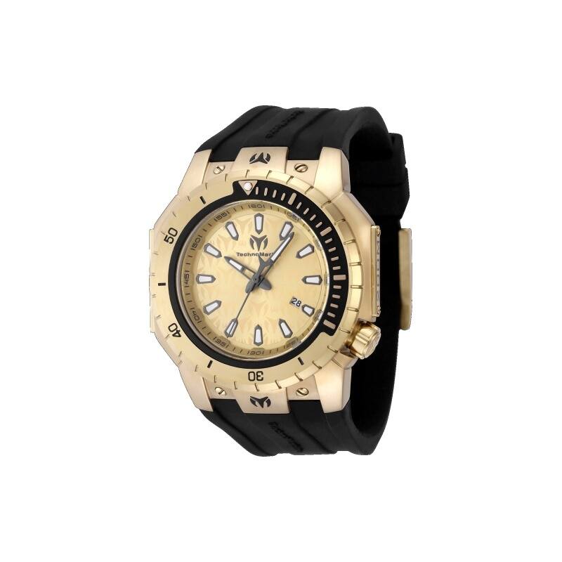 Technomarine Men's TM-224010 Manta Quartz 3 Hand Gold Dial Watch