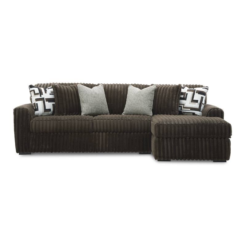 Signature Design by Ashley Midnight-madness Brown 2-Piece Sectional Sofa with Chaise - 120" W x 65" D x 40" H