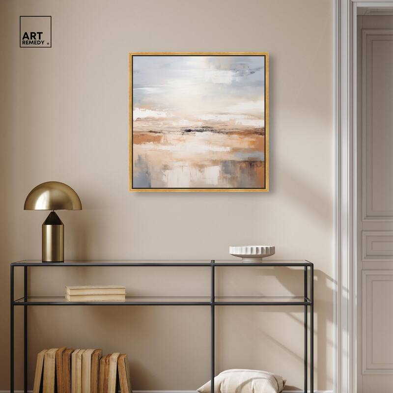 Tonal Strata Canvas by Art Remedy