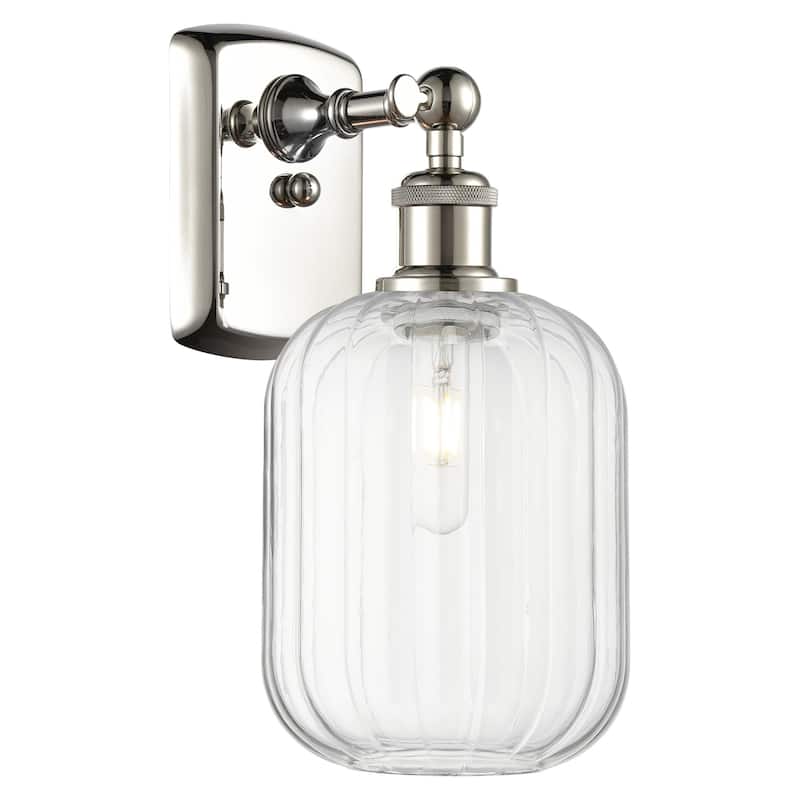 Innovations Lighting 516-1W-13-7 Preston Sconce Preston 13" Tall Wall - Polished Nickel / Clear