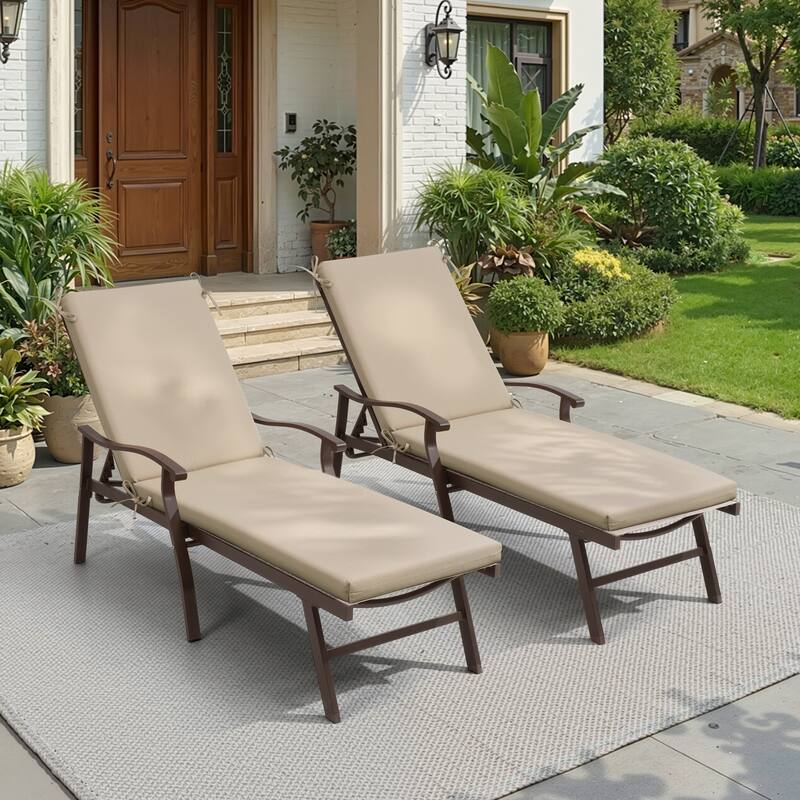 Pellebant Outdoor Patio Chaise Lounge Cushion