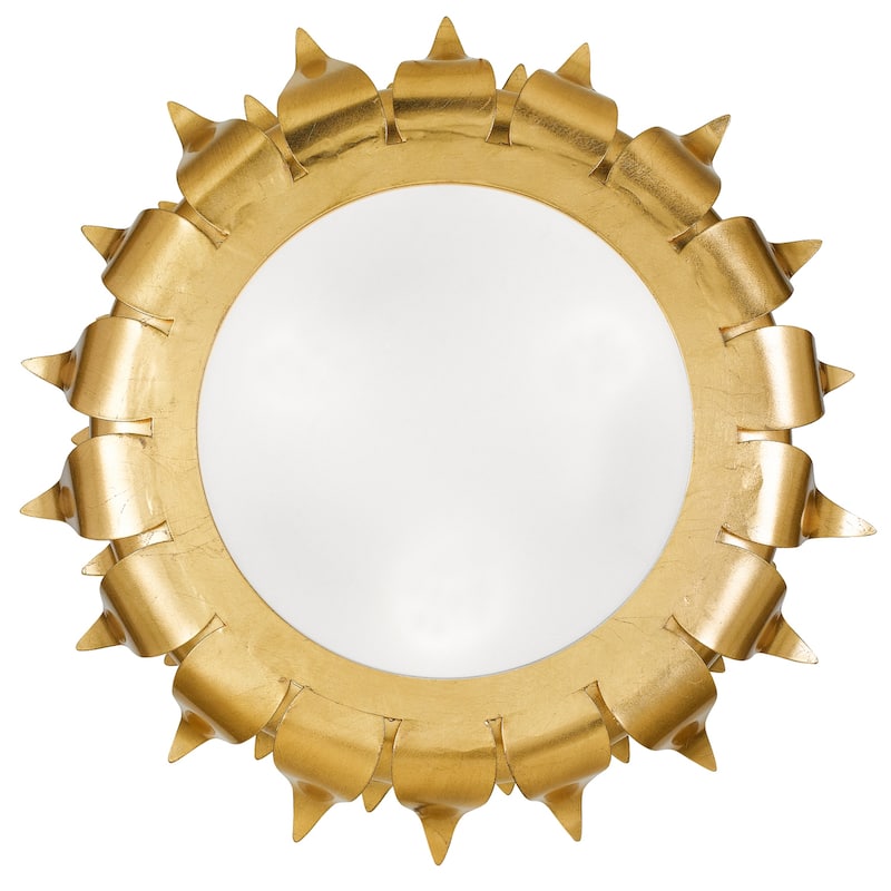 Broche 3 Light Antique Gold Flush Mount Ceiling Lamp - 16'' W x 5.5'' H