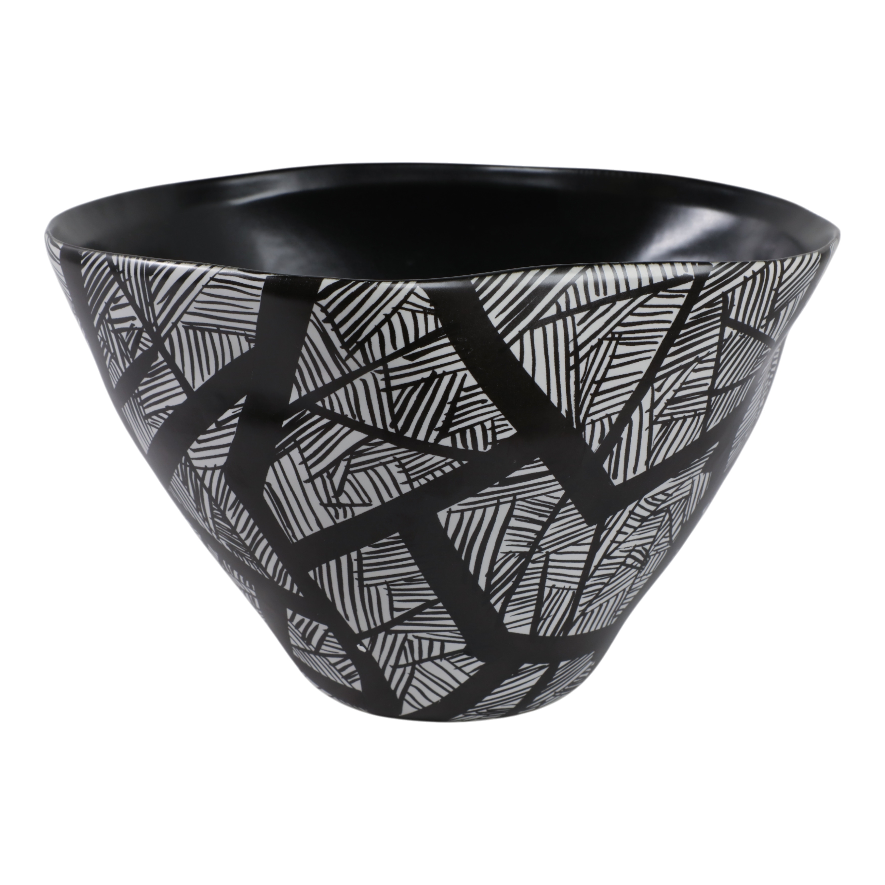 Ceramic Handcrafted Graphic Design Decorative Bowl Abstract Pattern