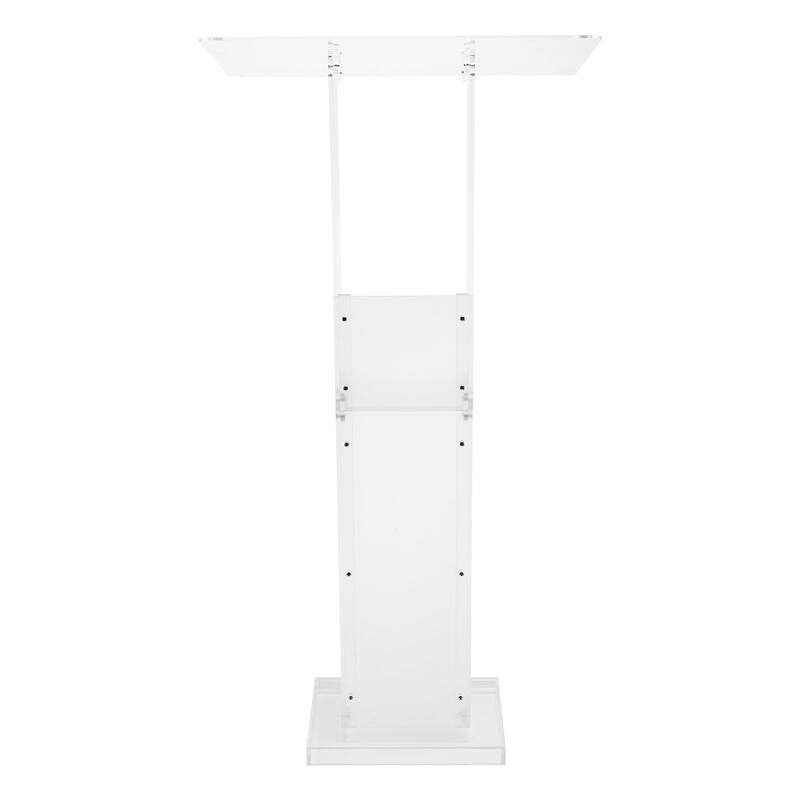 50-Inch Podium Stand with Storage Shelf and Book Stopper