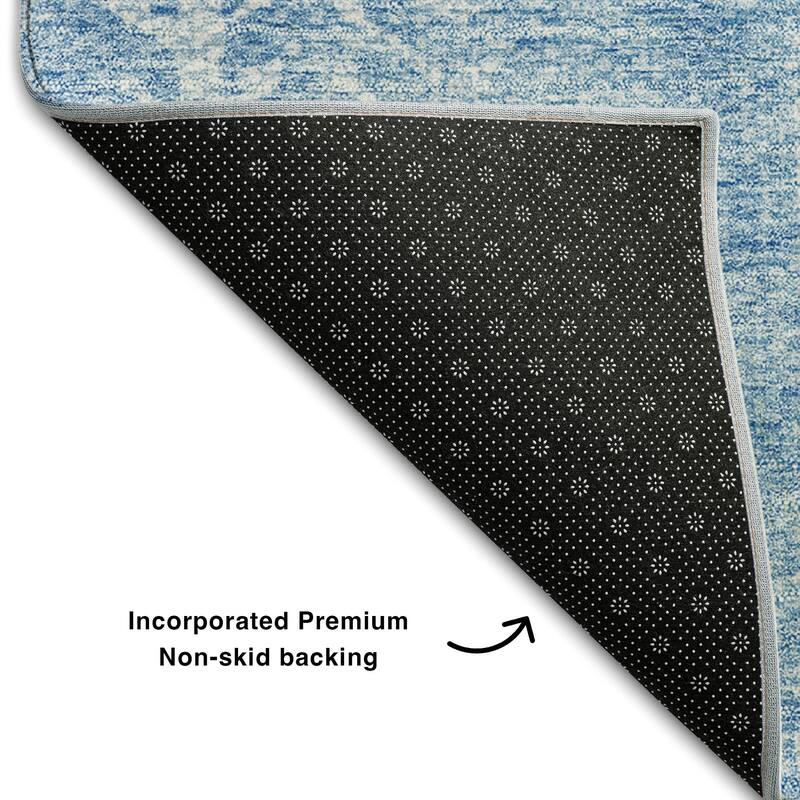 Premium Washable Super Soft Stripe Tracks Mayfield Rug