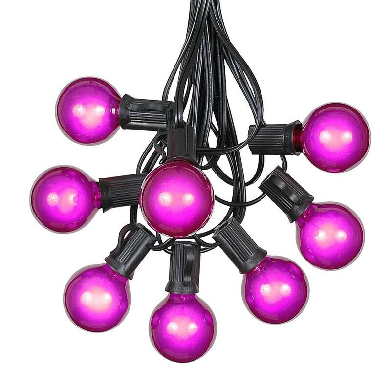 100 Foot G40 Outdoor Globe Patio String Lights - Set of 125 G40 Globe Bulbs