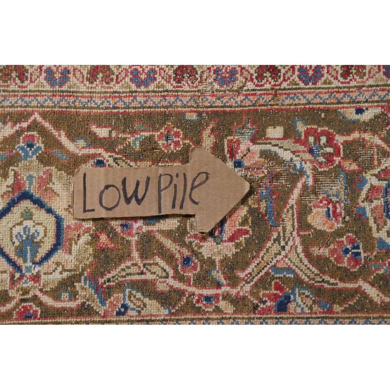 Hand Knotted Oriental 100% Wool Carpet Traditional Floral Red Kashan Area Rug - 10' 2'' X 6' 6''