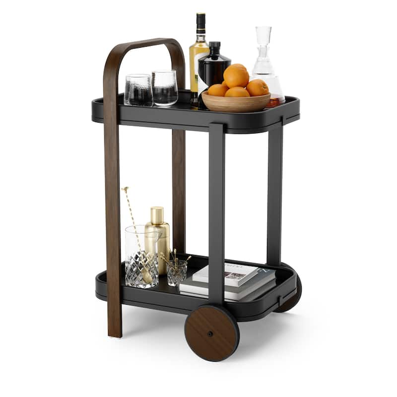 Umbra 1015392 Bellwood 17" Wide Steel and Wood Serving Cart with