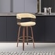 preview thumbnail 14 of 14, Topanga Modern Swivel Bar Stool, Upholstered Counter Height Chair with Bentwood Legs