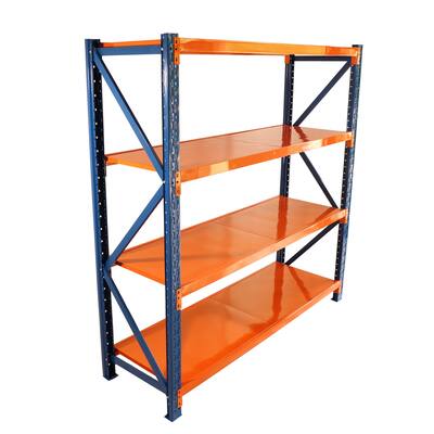 4-Tier Heavy Duty Storage Shelf Steel Rack Adjustable Height for Workshop and Warehouse - 78.66”L x 23.82”W x 78.74”H