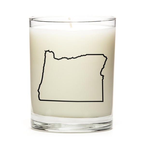 State Outline Candle, Premium Soy Wax, Oregon, Fresh Linen