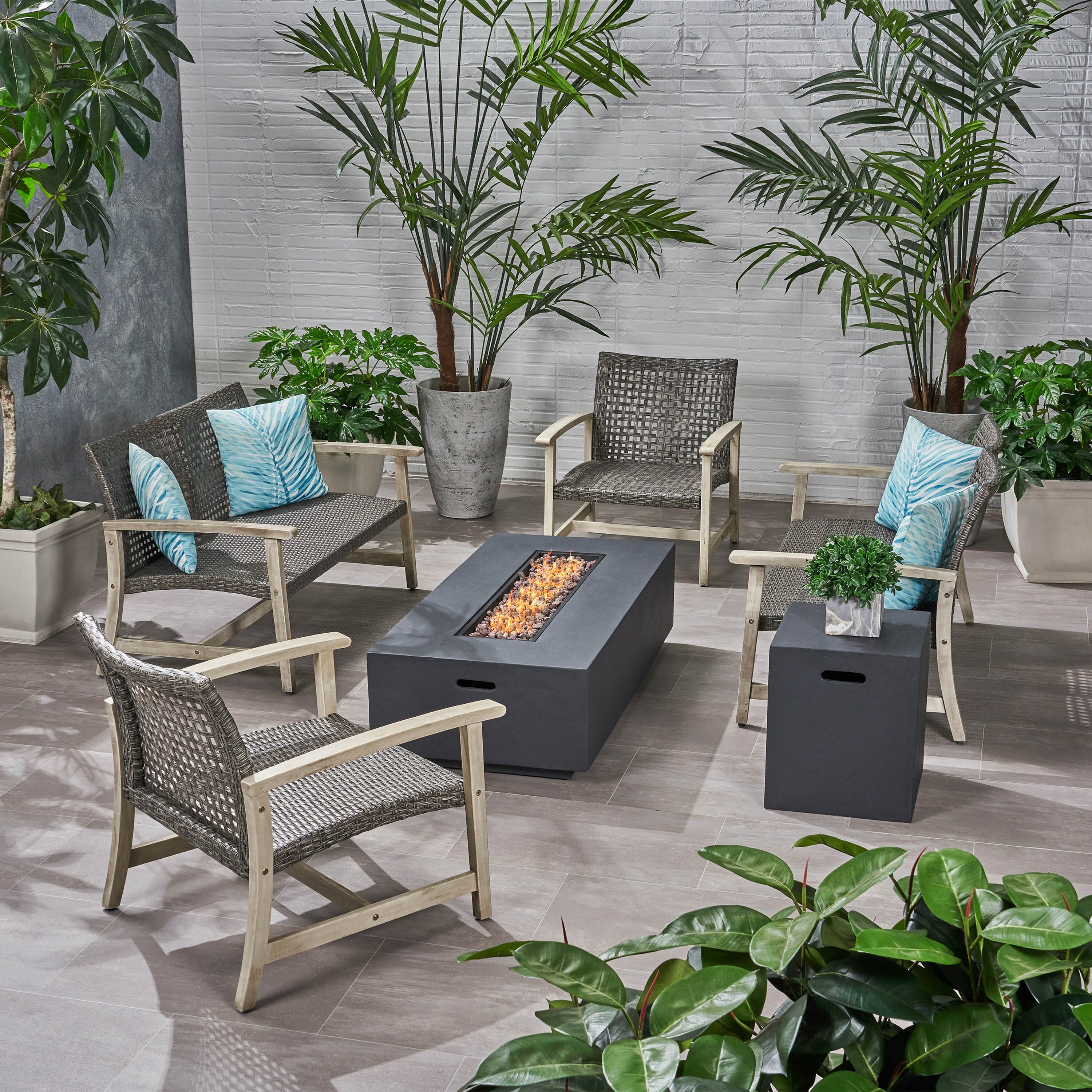 Patio fire chat hotsell set