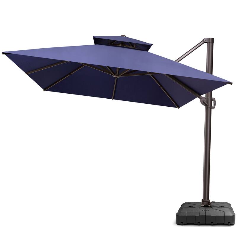 Pellebant 10 X 13 Feet Outdoor Cantilever Umbrella with Base